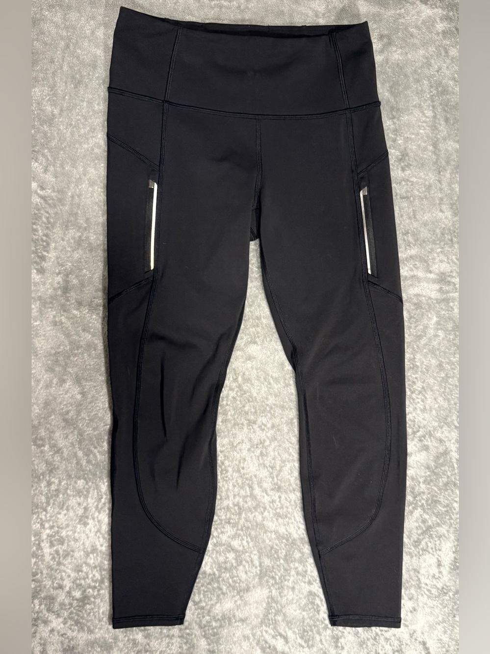 Athleta Ranier Tight Black Leggings Women's Size Small with Side Zip Pockets